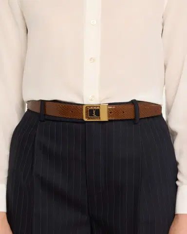 Saint Laurent YSL Python Leather Belt | Thumbnail 3