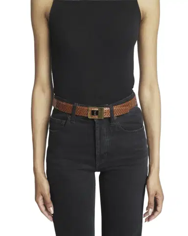 Saint Laurent YSL Python Leather Belt | Thumbnail 1