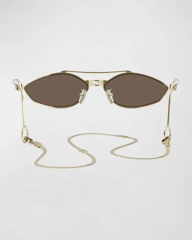 Fendi Rimless Geometric Metal Aviator Sunglasses | Thumbnail 4 Fendi Rimless Geometric Metal Aviator Sunglasses | Thumbnail 4