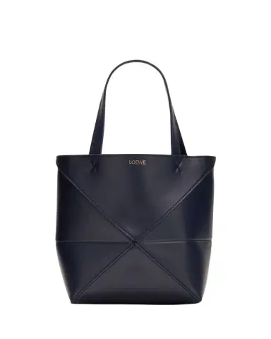 Loewe Puzzle Fold Mini Tote Bag in Shiny Leather | Thumbnail 1