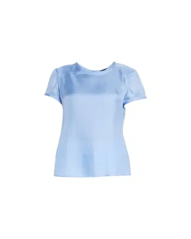 Giorgio Armani Crewneck Short-Sleeve Silk T-Shirt | Thumbnail 1 Giorgio Armani Crewneck Short-Sleeve Silk T-Shirt | Thumbnail 1