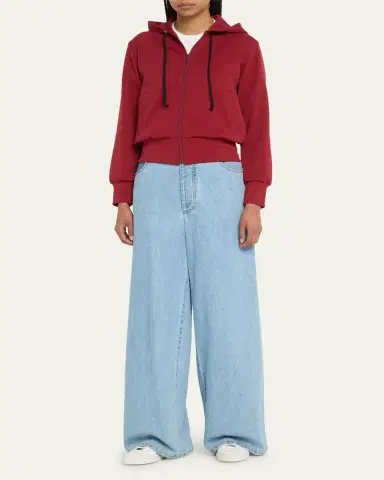 CDG Play Hooded Logo-Patch Zip-Front Sweatshirt | Thumbnail 2