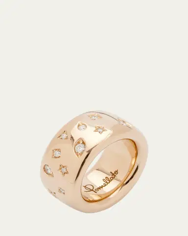 Pomellato Iconica Large 18K Rose Ring with Diamonds | Thumbnail 3