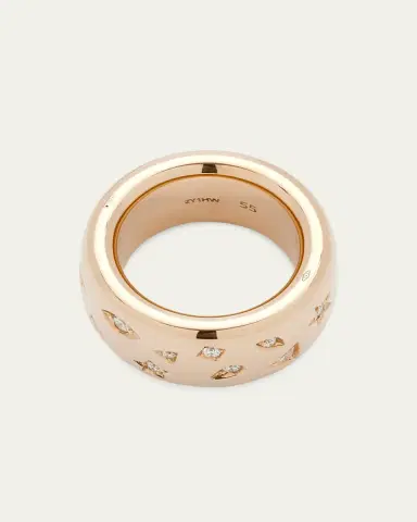 Pomellato Iconica Large 18K Rose Ring with Diamonds | Thumbnail 4
