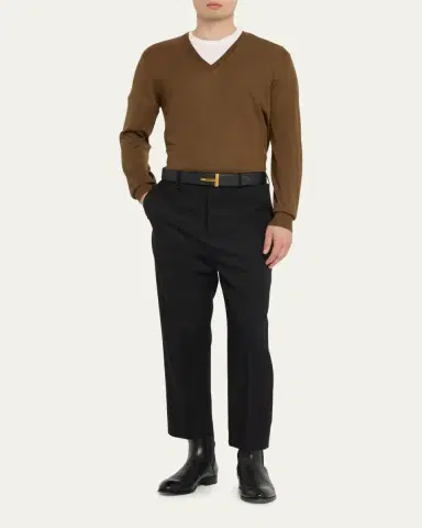 Tom Ford Men's Cashmere V-Neck Sweater | Thumbnail 2