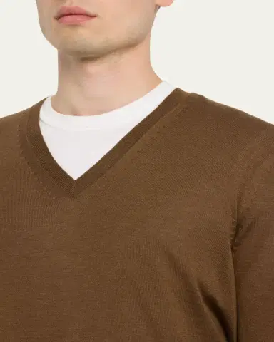 Tom Ford Men's Cashmere V-Neck Sweater | Thumbnail 5