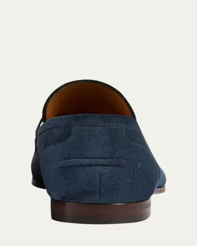 Gucci Men's Jordaan Suede Bit Loafers | Thumbnail 13