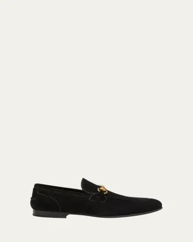 Gucci Men's Jordaan Suede Bit Loafers | Thumbnail 14
