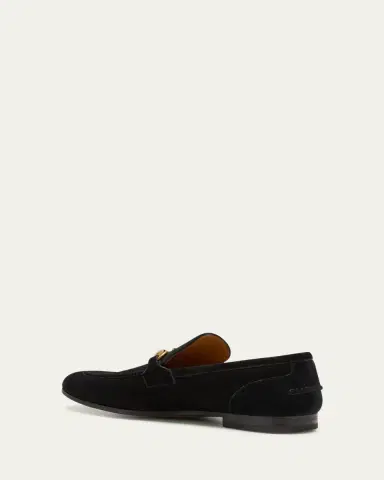 Gucci Men's Jordaan Suede Bit Loafers | Thumbnail 17