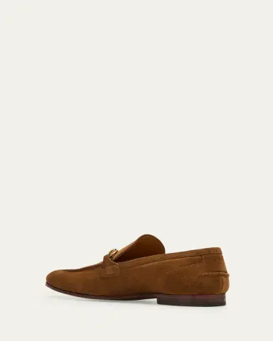 Gucci Men's Jordaan Suede Bit Loafers | Thumbnail 20