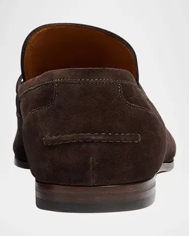 Gucci Men's Jordaan Suede Bit Loafers | Thumbnail 3