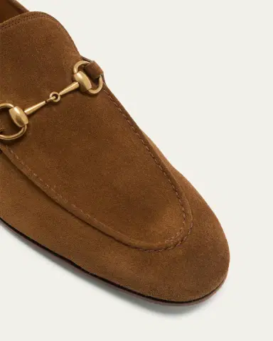 Gucci Men's Jordaan Suede Bit Loafers | Thumbnail 21