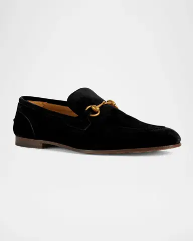 Gucci Men's Jordaan Suede Bit Loafers | Thumbnail 22