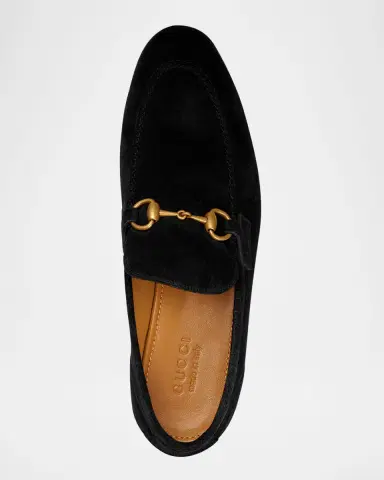 Gucci Men's Jordaan Suede Bit Loafers | Thumbnail 24