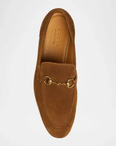 Gucci Men's Jordaan Suede Bit Loafers | Thumbnail 25