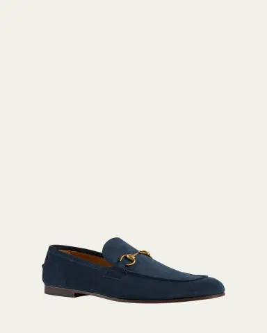 Gucci Men's Jordaan Suede Bit Loafers | Thumbnail 27
