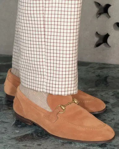 Gucci Men's Jordaan Suede Bit Loafers | Thumbnail 4