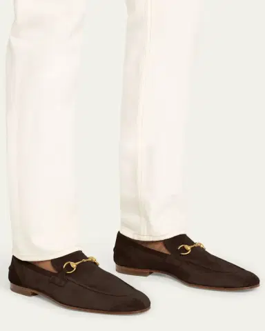 Gucci Men's Jordaan Suede Bit Loafers | Thumbnail 7
