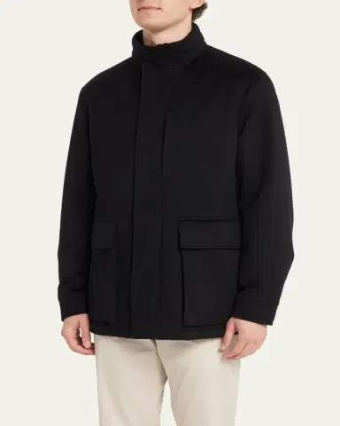 Zegna Men's Oasi Cashmere Elements Coat | Thumbnail 4