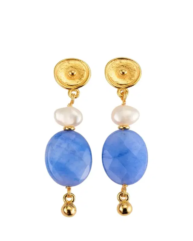 24K YG Plated Post earring w