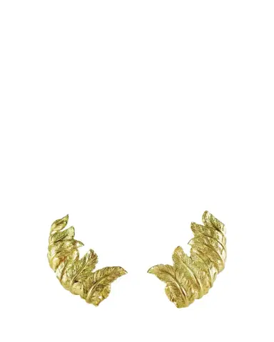 Verdura Yellow Gold Feather Ear Cuffs | Thumbnail 1
