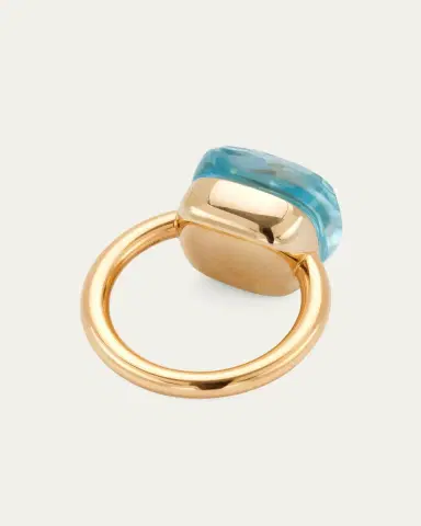 Pomellato Nudo Assolute 18k Gold Blue Topaz Ring | Thumbnail 4