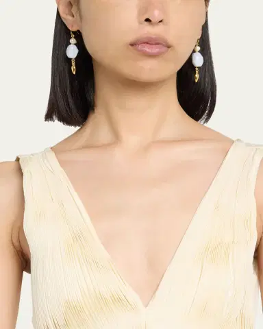 ben-amun Gold Fish Wire Earrings with | Thumbnail 2