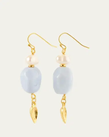 ben-amun Gold Fish Wire Earrings with | Thumbnail 3