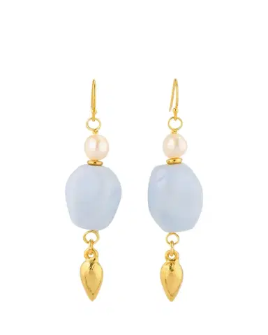ben-amun Gold Fish Wire Earrings with | Thumbnail 1