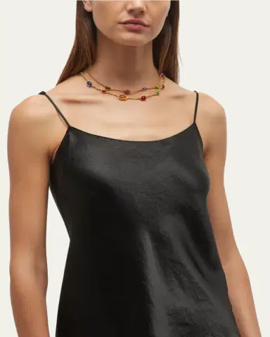 ben-amun 24K Yellow Gold Multi-Stone Wrap Station Necklace | Thumbnail 5