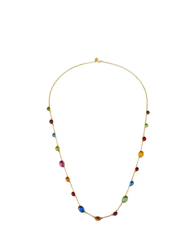 Ben-Amun 24K Yellow Gold Multi-Stone Wrap Station Necklace