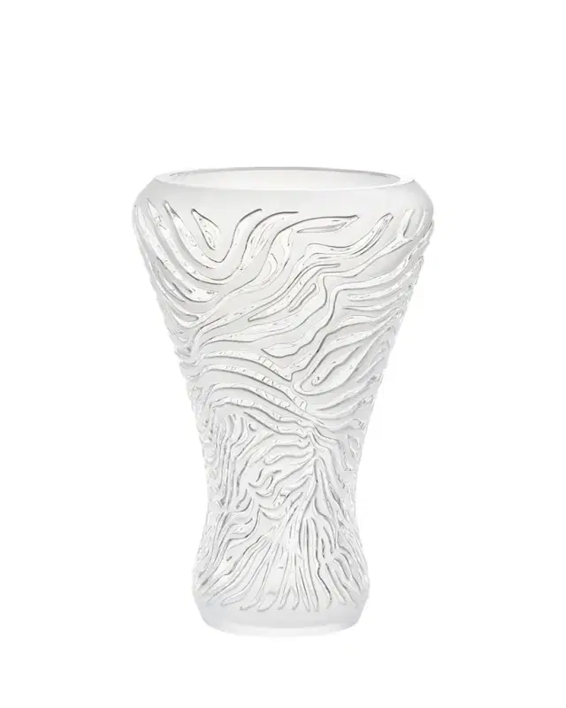 Lalique Zebre Vase, Satin Finish