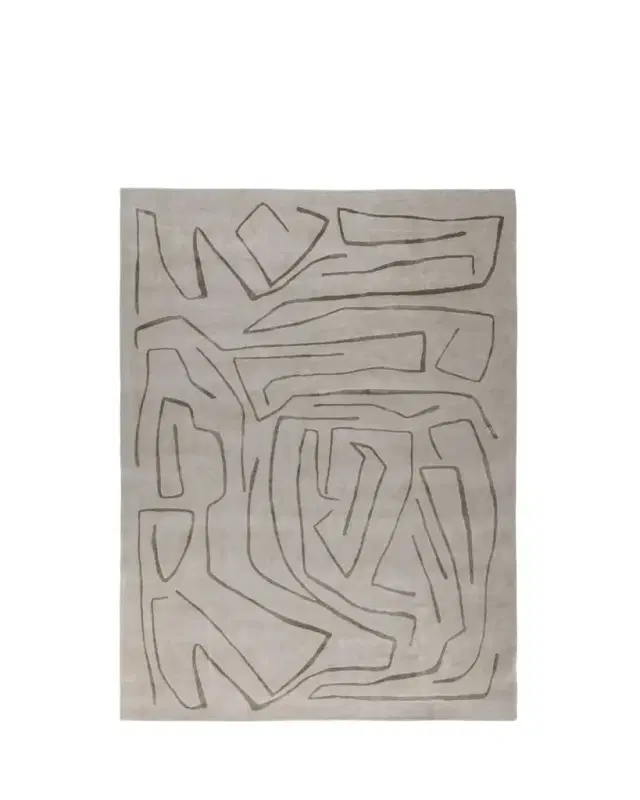 The Rug Company x Kelly Wearstler Tableau Pewter Hand-Knotted Rug, 6' x 9'
