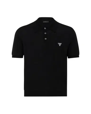 Prada Men's Wool Logo Polo | Thumbnail 1