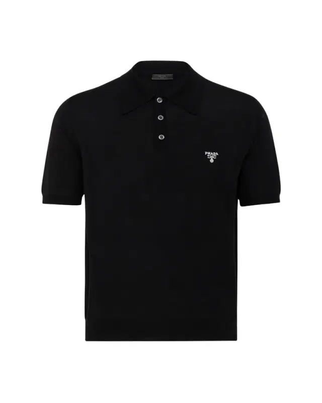 Men's Wool Logo Polo Men's Wool Logo Polo