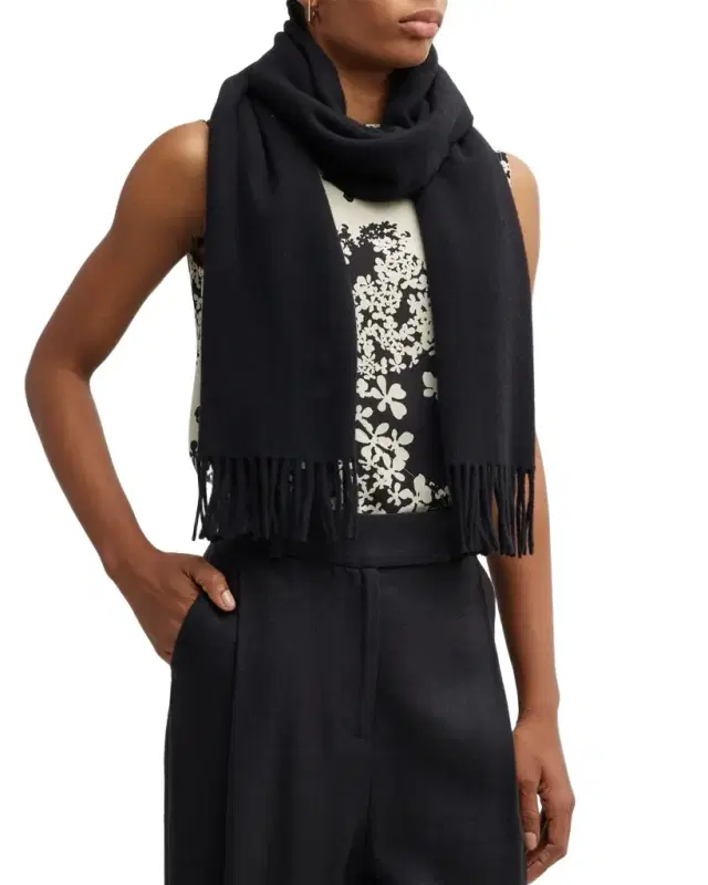 Classic Wool Fringe Scarf