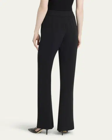 Giorgio Armani Black Cady Straight-Leg Pants | Thumbnail 3