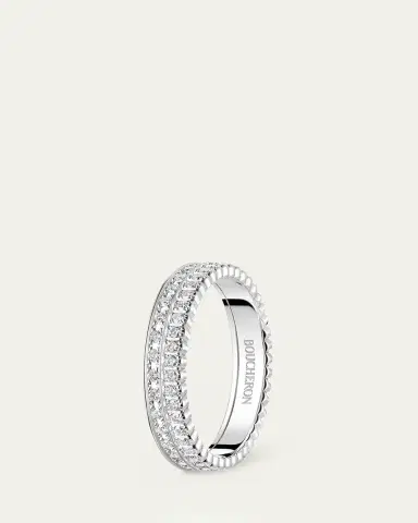 Boucheron Quatre Radiant Edition White Gold Diamond Wedding Band Ring | Thumbnail 2