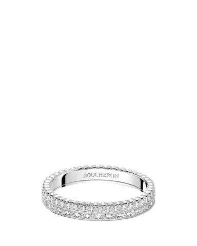 Boucheron Quatre Radiant Edition White Gold Diamond Wedding Band Ring | Thumbnail 1