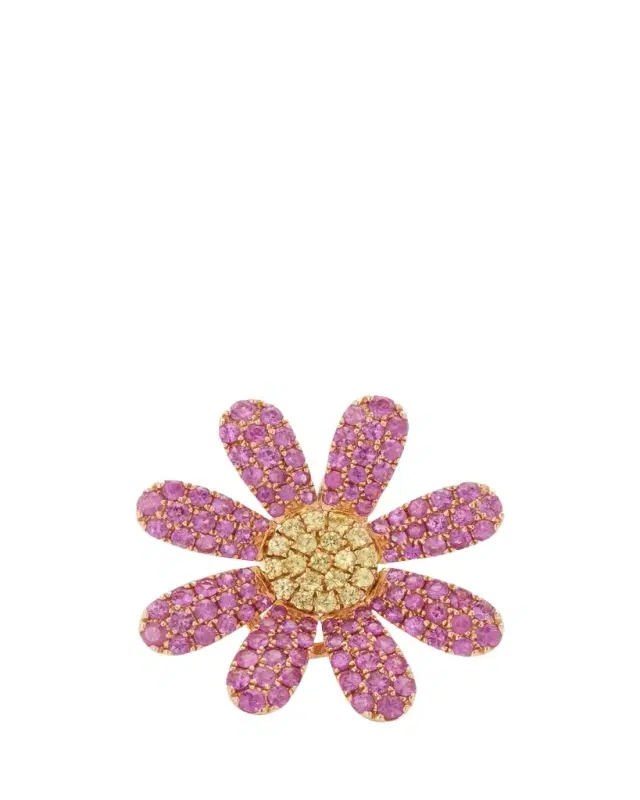 18k Rose Gold Margaret Single Earring With Pink Sapphire