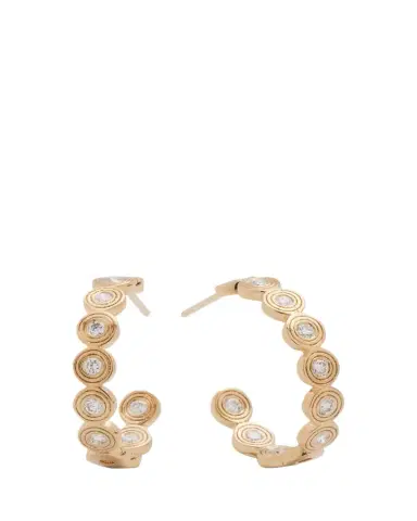 Sydney Evan 14k Gold Fluted Diamond Earrings | Thumbnail 1