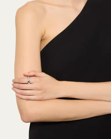 Pomellato 18K White Gold Iconica Ring with Fancy Set Diamonds | Thumbnail 2 Pomellato 18K White Gold Iconica Ring with Fancy Set Diamonds | Thumbnail 2