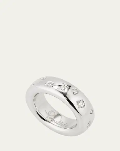 Pomellato 18K White Gold Iconica Ring with Fancy Set Diamonds | Thumbnail 3 Pomellato 18K White Gold Iconica Ring with Fancy Set Diamonds | Thumbnail 3