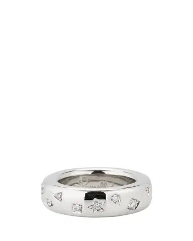 Pomellato 18K White Gold Iconica Ring with Fancy Set Diamonds | Thumbnail 1 Pomellato 18K White Gold Iconica Ring with Fancy Set Diamonds | Thumbnail 1
