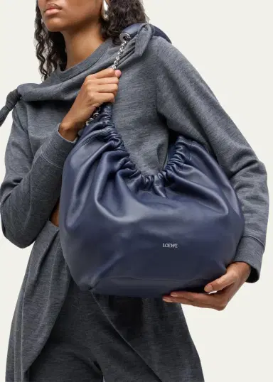 LOEWE Squeeze Medium Shoulder Bag in Napa Leather | Thumbnail 5