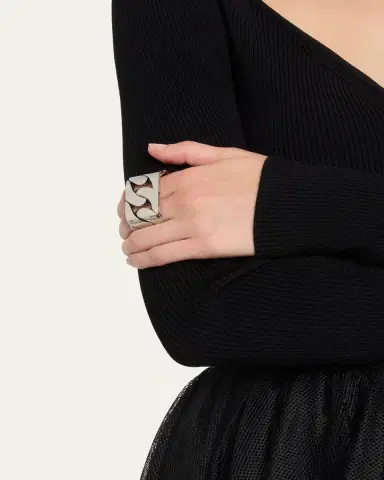 McQueen 2 Finger Chain Ring | Thumbnail 2