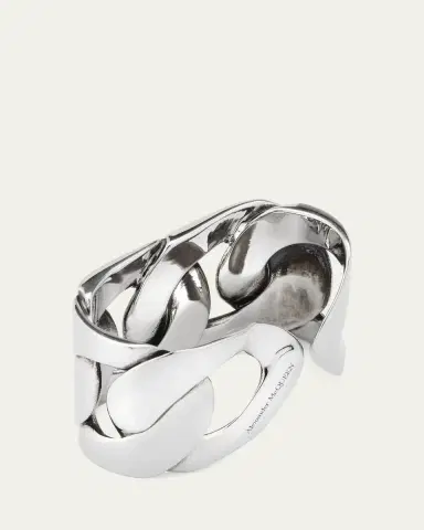 McQueen 2 Finger Chain Ring | Thumbnail 4