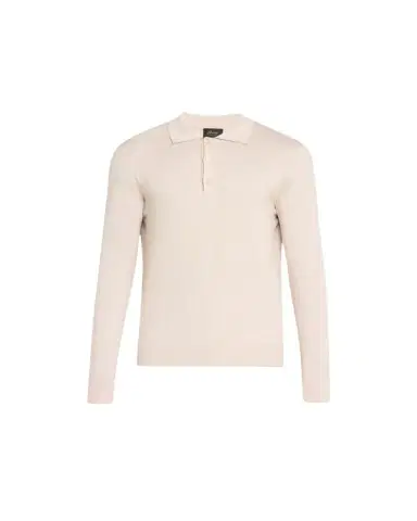 Brioni Men's Wool-Silk Polo Shirt | Thumbnail 1