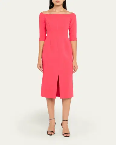 Carolina Herrera Off-Shoulder Midi Dress | Thumbnail 2 Carolina Herrera Off-Shoulder Midi Dress | Thumbnail 2