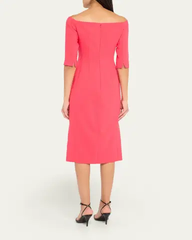 Carolina Herrera Off-Shoulder Midi Dress | Thumbnail 3 Carolina Herrera Off-Shoulder Midi Dress | Thumbnail 3